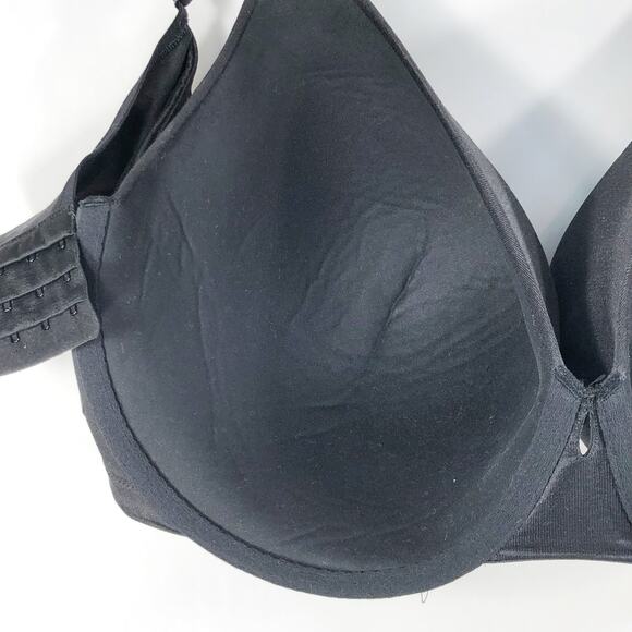 Cacique 44G Bra Black Intuition Full Coverage Solid Stretch Underwire Support 86 - Picture 6 of 9